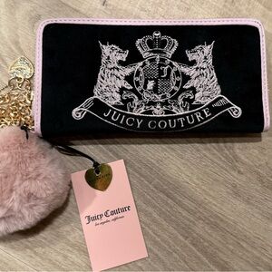 Juicy Couture Black and Light Pink Wallet